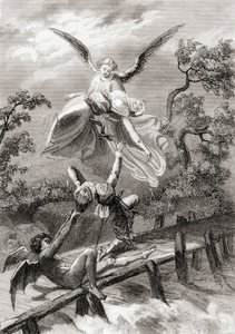 Amina被一个天使带走，而魔鬼捕获了Albaicin的Sacristan（平版） 作者 西班牙语学校