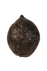 雕刻椰子钱箱 bugbear，西班牙殖民时期，c.1800（椰子） 作者 西班牙语学校