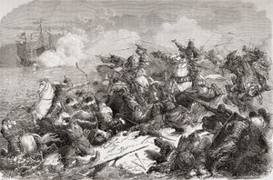 13 世纪中国入侵日本的企图》，1878 年出版（印刷品） 作者 西班牙语学校