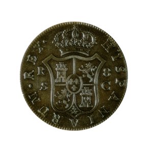 Coin of 8 Spanish Reals, Castilian currency struck in Seville during the reign of Charles IV (1748-1819) 作者 西班牙语学校