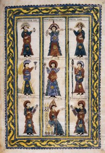 Council of Hispanic Bishops under the Visigoth occupation between 506 and 679 probably a Council of Tolede, from the Glosas Emilianenses, 992-994 (illuminated manuscript) 作者 西班牙语学校