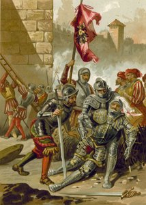 1527年在罗马的萨克，查尔斯三世，波旁公爵的死亡 作者 西班牙语学校