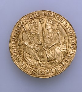 阿拉贡的费迪南德二世（1479-1516）和卡斯蒂利亚的伊莎贝拉（1474-1504），塞维利亚造币厂，1475（金）（见168056）