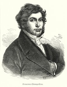 让-弗朗索瓦·商博良（Jean-Francois Champollion），法国学者、语言学家和古埃及象形文字（石版画）破译者 作者 西班牙语学校