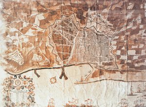 1697年巴塞罗那市的地图 作者 西班牙语学校