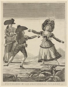 Pistolees e las sequidillas boleras，约1790-99年 作者 西班牙语学校
