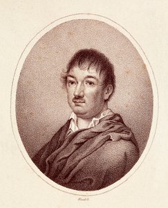 西班牙作家莱安德罗·费尔南德斯·德·莫拉廷（Leandro Fernandez de Moratin，1760-1828 年）的肖像。 雕刻 19 世纪。 马德里国家图书馆。 作者 西班牙语学校