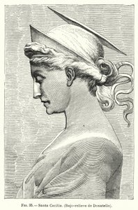 St Cecilia, bas-relief by Donatello (litho) 作者 西班牙语学校