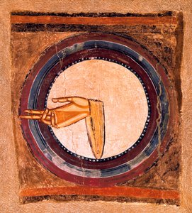 上帝之手，Saint Climent de Taull 大师的壁画细节