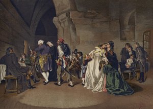 路易十六和玛丽安托瓦内特的离别，1792年 作者 西班牙语学校