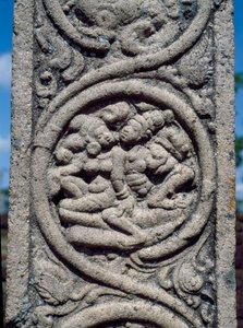 Relief of a pillar of buddhist temple