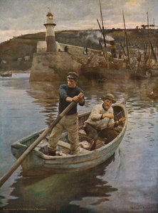 灯塔纽林，康沃尔郡，1893，c1930。