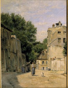 蒙马特，圣文森街，Stanislas Lepine 的画作（1835-1892）。 19 世纪。 暗淡。 0,67x0,48 米。 巴黎，奥赛博物馆