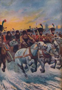 拿破仑从莫斯科撤退时》，约1925年 作者 斯坦利·卢埃林·伍德