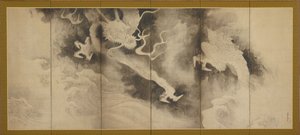 龙和云，桃山或江户时期，1590-1640。
