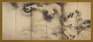 龙和云，桃山或江户时期，1590-1640。