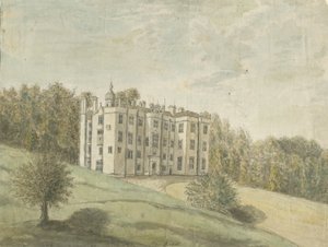 Beaudesert Hall and Park：水彩画，编号[1762-1802] 作者 斯蒂宾肖