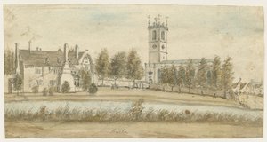 特伦特河畔伯顿修道院：水彩画，插图和绘画[c 1795]（绘画） 作者 斯蒂宾肖