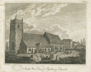 布什伯里教堂（Bushbury Church）：版画，[[18分] 作者 斯蒂宾肖