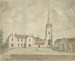 克利夫顿·坎维尔教堂：水彩画，作品编号[c 1790] 作者 斯蒂宾肖