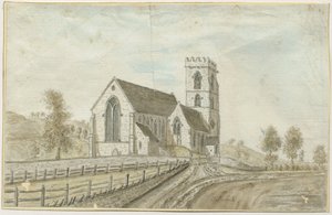 科尔维奇教堂：水彩画，插图[1762-1802] 作者 斯蒂宾肖