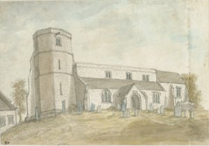 迪尔霍恩教堂：水彩画，nd [1762-1802]（绘画） 作者 斯蒂宾肖