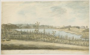 Forton-Aqualate Hall：水彩画，nd [1762-1802] 作者 斯蒂宾肖