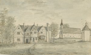 Haselour教堂：水彩画，nd [1797] 作者 斯蒂宾肖