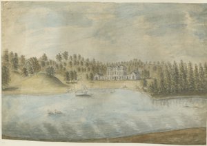 Himley Hall：水彩画，作品编号[1762-1798] 作者 斯蒂宾肖