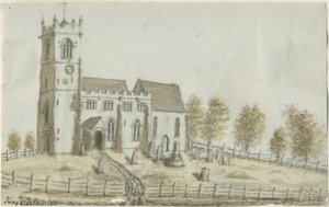 国王布罗姆利教堂：水彩画，nd [c 1796] 作者 斯蒂宾肖