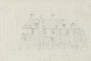 Madeley-[？Young先生的房屋]房子：铅笔素描，nd [？18th cent] 作者 斯蒂宾肖