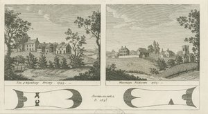Mavesyn Ridware Hall-Gatehouse：版画，1785年 作者 斯蒂宾肖