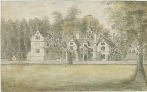 诺顿·甘蔗（Norton Canes）-小威利大厅（Little Wyrley Hall）：水彩画，作品编号[1762-1802]