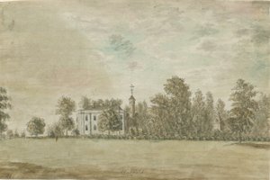 Statfold Hall：水彩画，nd [1762-1802] 作者 斯蒂宾肖