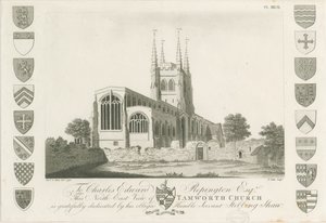 塔姆沃思教堂（Tamworth Church）：浅绿色雕刻，1792年