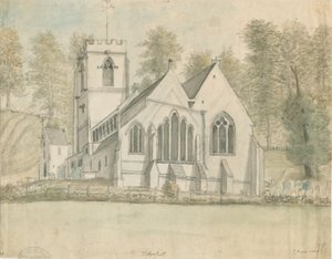 Tettenhall教堂：水彩画，nd [c 1794] 作者 斯蒂宾肖