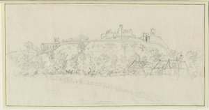 塔特伯里城堡：铅笔素描，[1762-1802] 作者 斯蒂宾肖