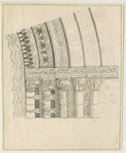 塔特伯里修道院教堂-西门口：钢笔和棕褐色绘图，编号[1762-1802]