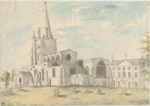 Uttoxeter教堂[旧]：水彩画，nd [1794]