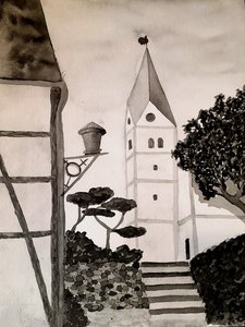黑白的圣埃吉迪乌斯教堂 作者 Steegs-Art / 卡琳