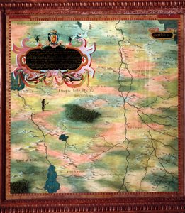 非洲（努比亚和埃及）地图由Stefano Bonsignori（？ -1589）意大利宇宙学家和画家制作。1581年左右。佛罗伦萨，韦基奥宫，Mappamondo厅