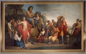 神话中的神灵。壁画 作者 斯蒂法诺·托凡内利（Stefano Tofanelli）