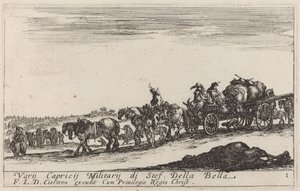 行李列车，约1641年。 作者 斯蒂法诺·德拉·贝拉