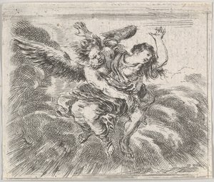 Boreas和Orithyia，摘自神话游戏Jeu de la Mythologie，1644年。 作者 斯蒂法诺·德拉·贝拉