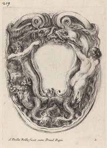 由特莱顿和塞壬支持的卡图，1647年。 作者 斯蒂法诺·德拉·贝拉
