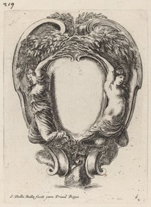 带有两个变形为树的仙女的插图，1647年。 作者 斯蒂法诺·德拉·贝拉