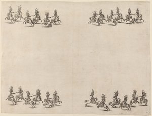 骑士们用剑战斗，1652年。 作者 斯蒂法诺·德拉·贝拉
