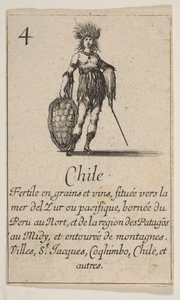 智利，摘自《地理游戏》Jeu de la Géographie，1644年。 作者 斯蒂法诺·德拉·贝拉