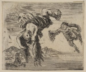 Daedalus和Icarus，来自神话游戏《神秘的神话》（Jeu de la Mythologie），1644年。 作者 斯蒂法诺·德拉·贝拉