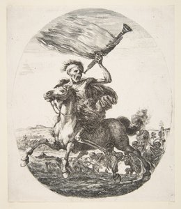 死于马背上的小号，来自《五人之死》。 1648年。 作者 斯蒂法诺·德拉·贝拉